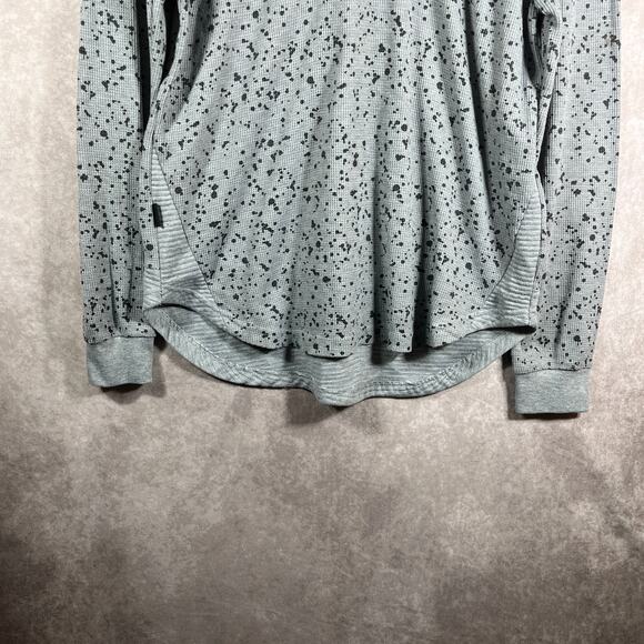 Red Ape Hoodie Shirt Mens Size XL Gray Dotted Waffle Knit Thermal Long Sleeves - Picture 4 of 9